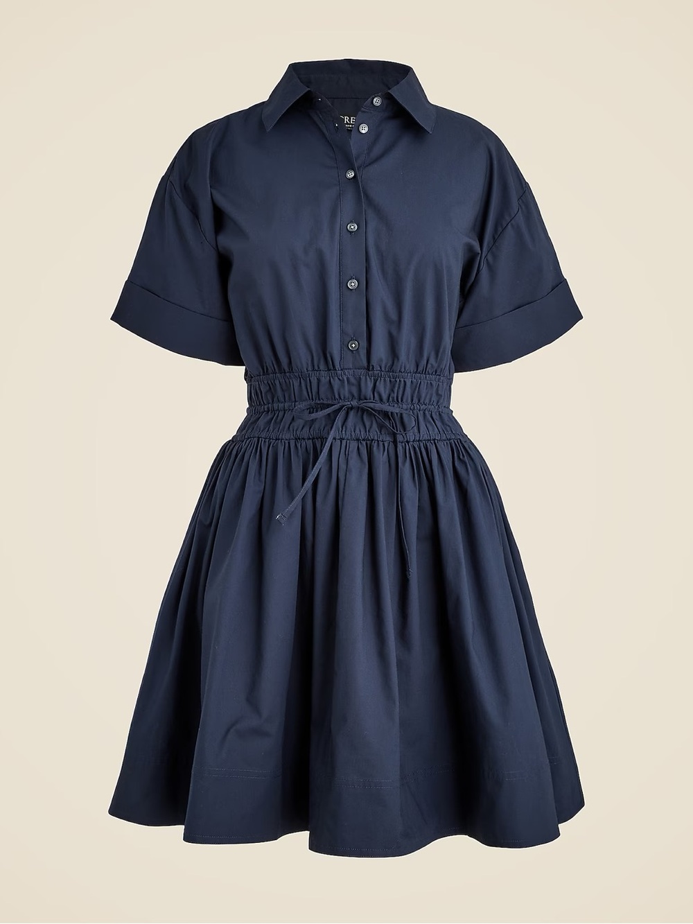 J.Crew Elena mini shirt-dress in cotton poplin - Picture 1 of 4